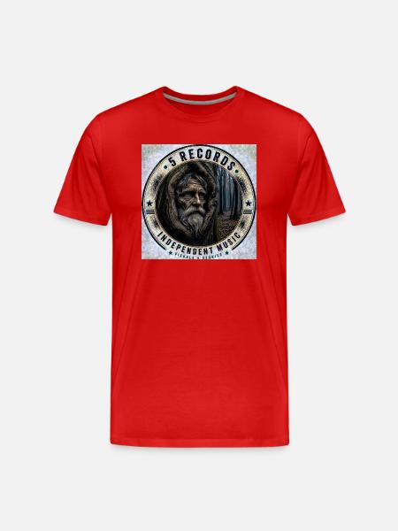 Forest Hermit Indie Badge - Men's Premium Organic T-Shirt - red