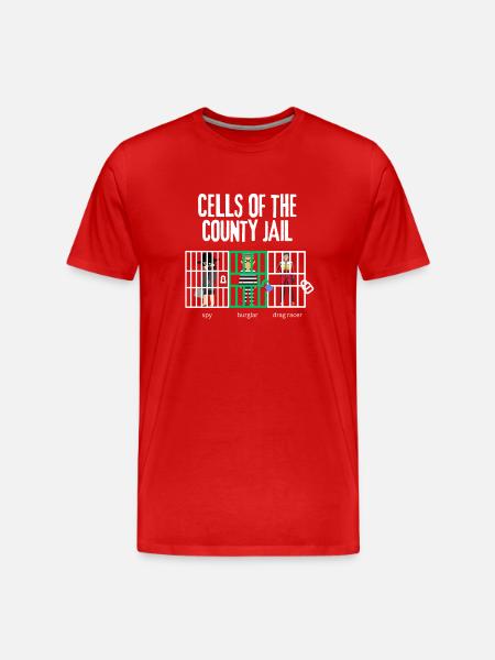 Cellblock Trio Jail Scene - Men's Premium Organic T-Shirt - red