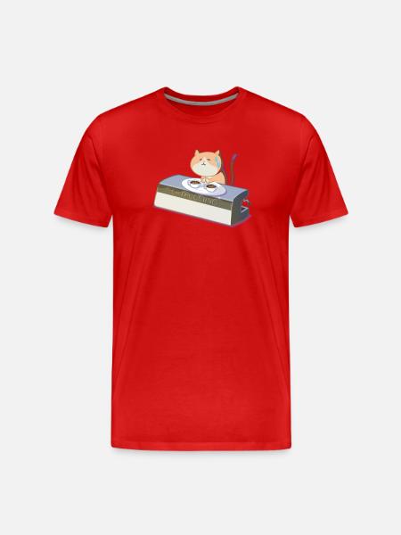 PanicMeow - Men's Premium Organic T-Shirt - red