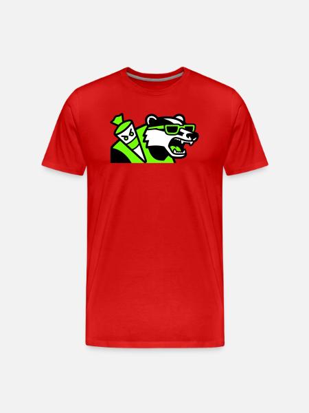 Badger School Cone Mascot - Men's Premium Organic T-Shirt - red