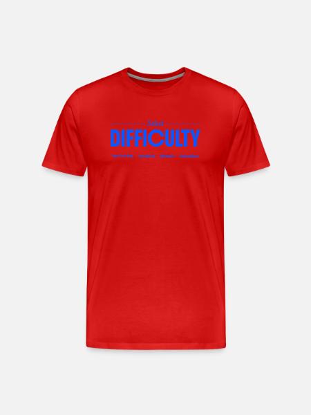 Select Difficulty Gaming - Men's Premium Organic T-Shirt - red