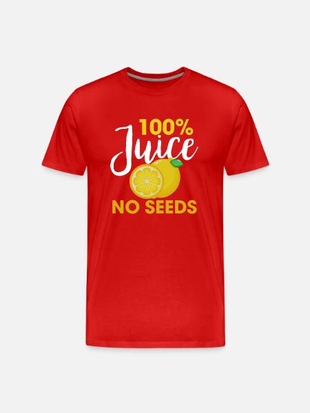 Juice No Seed - Men's Premium Organic T-Shirt - red