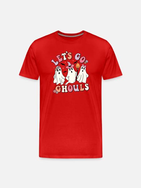 Let's Go Ghosts - Men's Premium Organic T-Shirt - red
