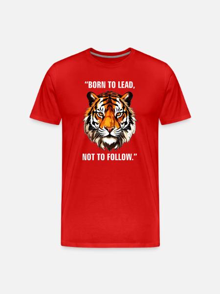 Tigr Face - Men's Premium Organic T-Shirt - red