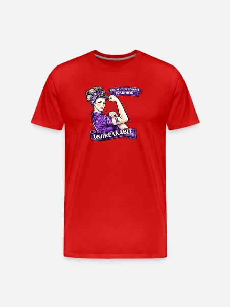 Unbreakable Sjögren's Warrior - Men's Premium Organic T-Shirt - red