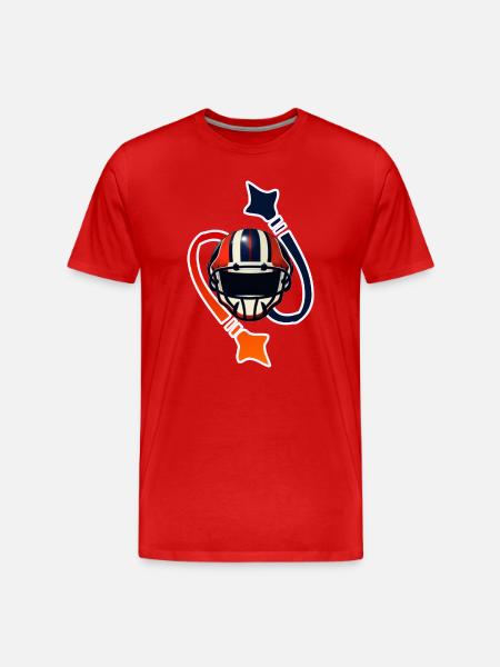 Patriotic Helmet Emblem - Men's Premium Organic T-Shirt - red