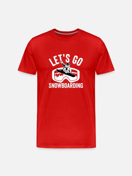 Let´s go Snowboarding - Men's Premium Organic T-Shirt - red