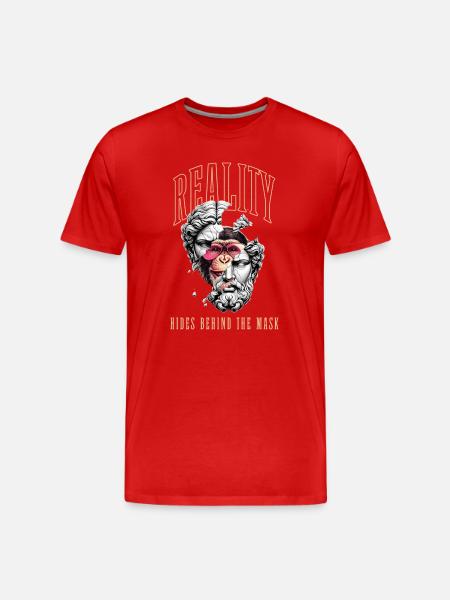 Face - Men's Premium Organic T-Shirt - red