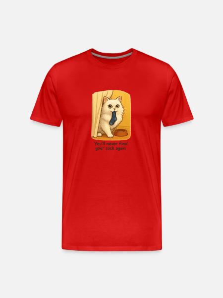 The Sock Thief - Men's Premium Organic T-Shirt - red