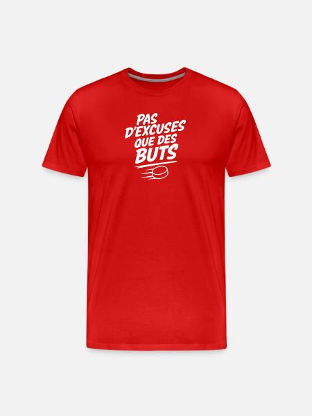 No excuses, only goals - Men's Premium Organic T-Shirt - red