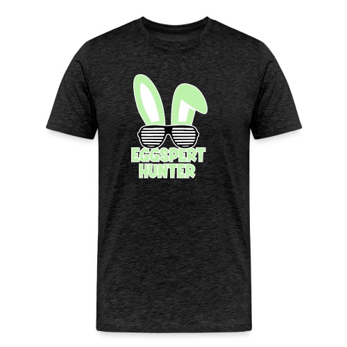 Eggspert Hunter Easter Bunny with Sunglasses - Men's Premium Organic T-Shirt