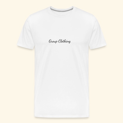 Cursive Black and White Hoodie - Men's Premium Organic T-Shirt