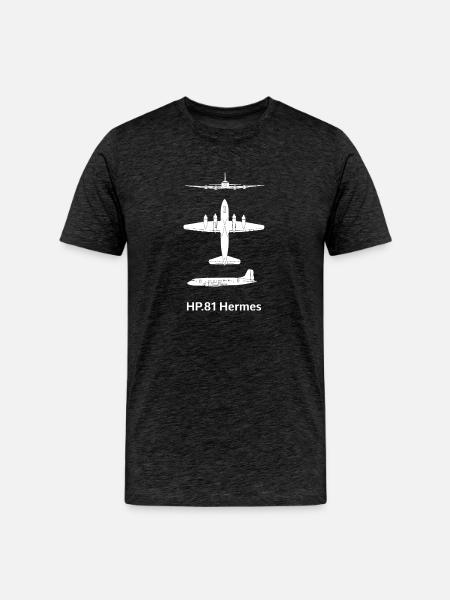 HP 81 Hermes Airliner - Men's Premium Organic T-Shirt - charcoal grey