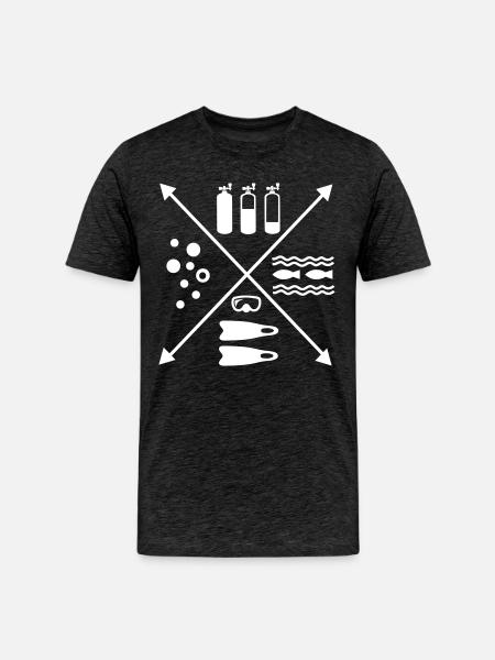 Scuba Diving - Men's Premium Organic T-Shirt - charcoal grey