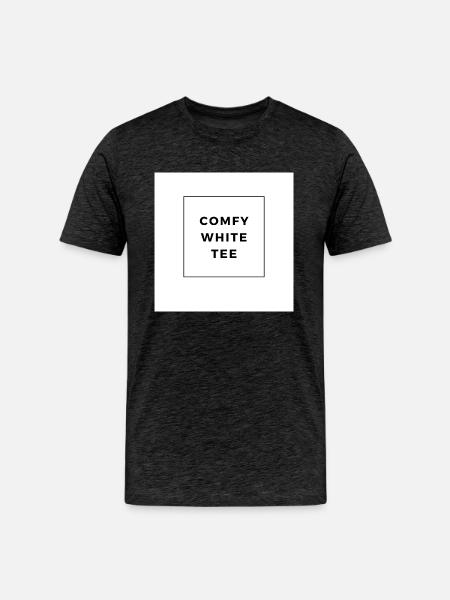 Comfy White Tee - Men's Premium Organic T-Shirt - charcoal grey