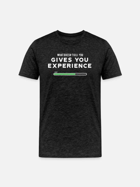 Gaming Motivational Quote - Men's Premium Organic T-Shirt - charcoal grey