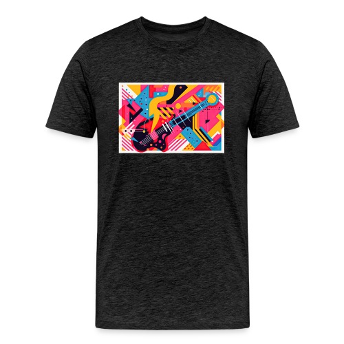Memphis Design Rockabilly Abstract - Men's Premium Organic T-Shirt