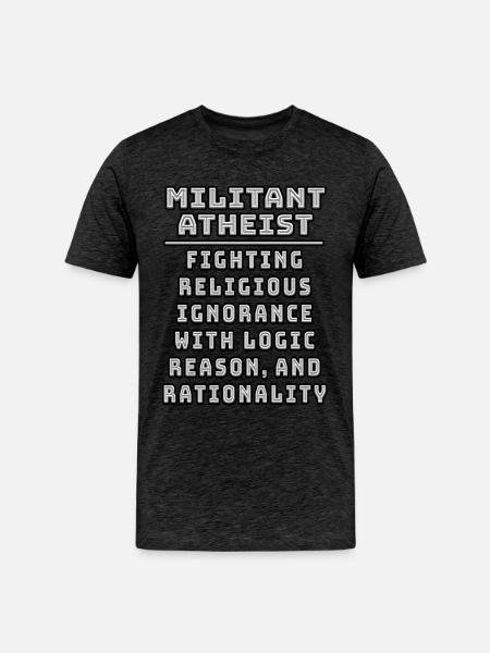 Militant Atheist - Men's Premium Organic T-Shirt - charcoal grey