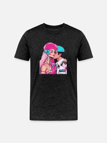 Anime Love is Limitless - Men's Premium Organic T-Shirt - charcoal grey