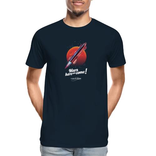 Mars Here We Come - Dark - With Logo - Men's Premium Organic T-Shirt