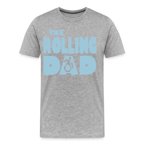 Rolling dad in a wheelchair - Men's Premium Organic T-Shirt