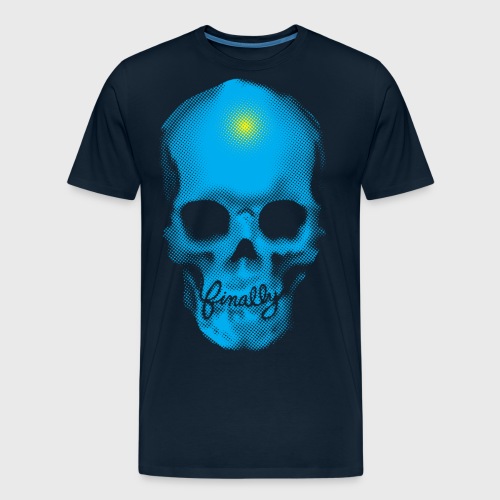 Finally Skull Cyan - Men's Premium Organic T-Shirt