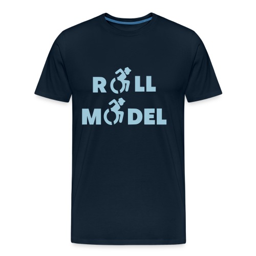 Roll model in a wheelchair, sexy wheelchair user - Men's Premium Organic T-Shirt