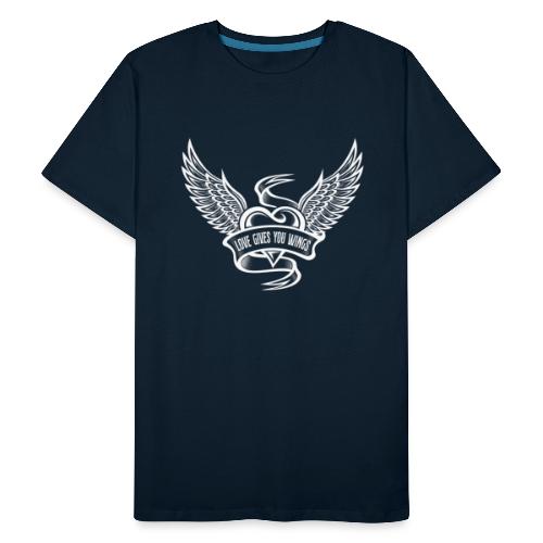 Love Gives You Wings, Heart With Wings - Men's Premium Organic T-Shirt