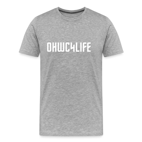 OHWC4LIFE text WH-NO-BG - Men's Premium Organic T-Shirt