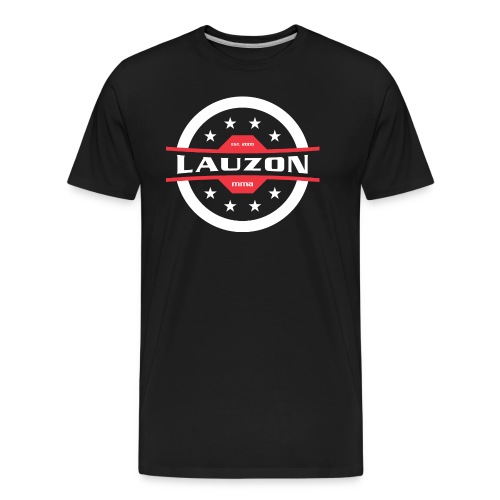 White on Black Lauzon MMA Logo w No Words - Men's Premium Organic T-Shirt