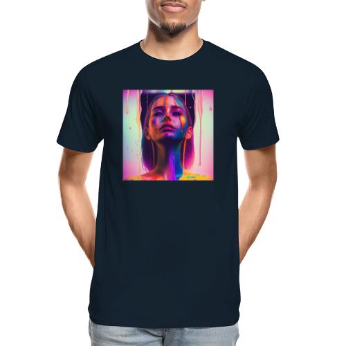 Waking Up on the Right Side of Bed - Drip Portrait - Men's Premium Organic T-Shirt