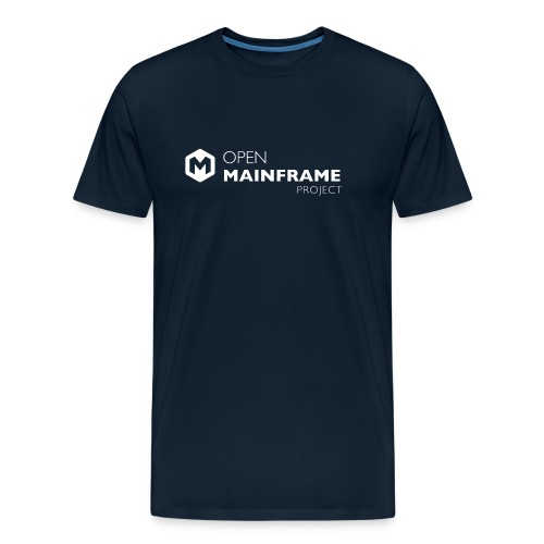 Open Mainframe Project - White Logo - Men's Premium Organic T-Shirt