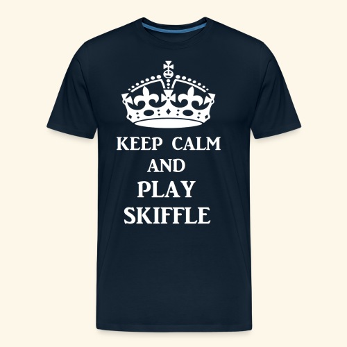 keep calm play skiffle wh - Men's Premium Organic T-Shirt