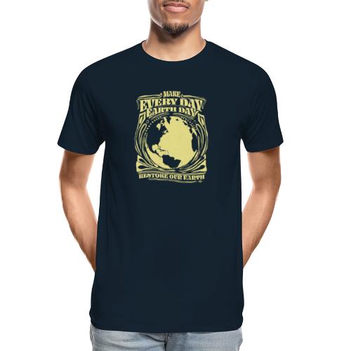 Make every day Earth Day. SUNSHINE YELLOW - Men's Premium Organic T-Shirt