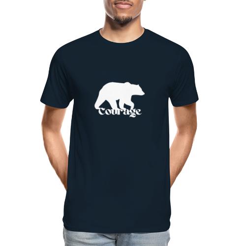 Courage Bear White - Men's Premium Organic T-Shirt