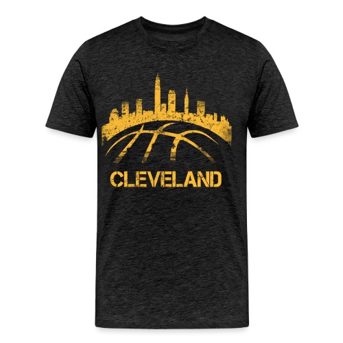 Cleveland Basketball Skyline - Men's Premium Organic T-Shirt