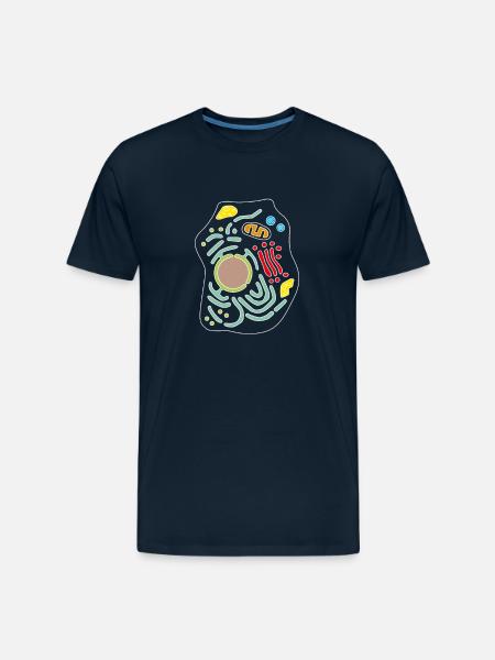 Eukaryotic Cell - Men's Premium Organic T-Shirt - deep navy