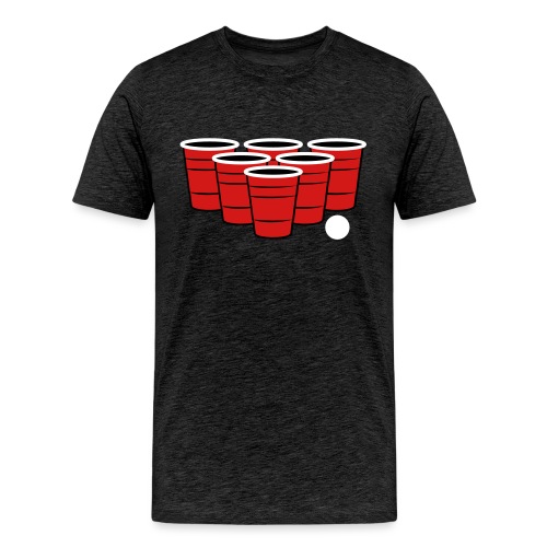 Beer Pong 3 Color Vector - Men's Premium Organic T-Shirt