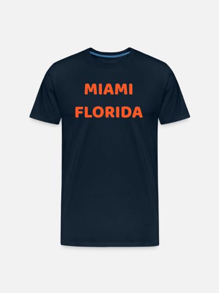 Miami Florida - Men's Premium Organic T-Shirt - deep navy