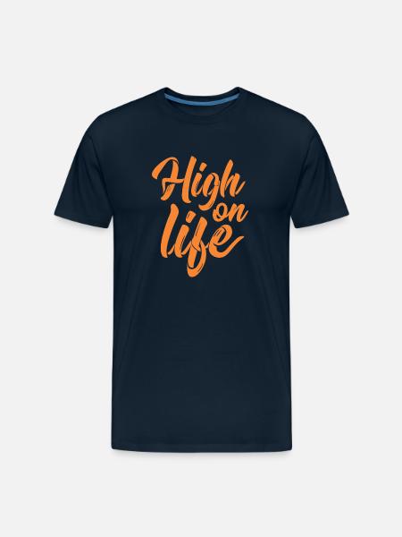 High On Life - Men's Premium Organic T-Shirt - deep navy