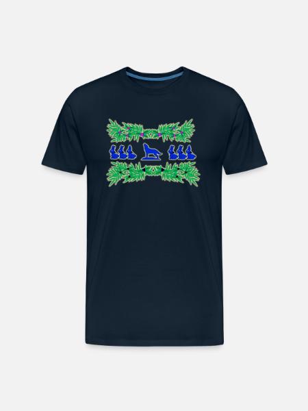 Bunny wolf ornament - Men's Premium Organic T-Shirt - deep navy