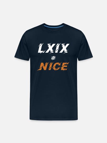 LXIX in latin - Men's Premium Organic T-Shirt - deep navy