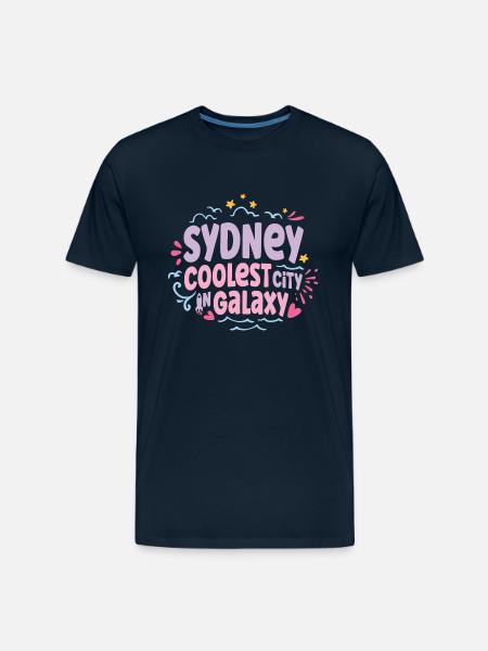 Sydney Coolest Galaxy - Men's Premium Organic T-Shirt - deep navy