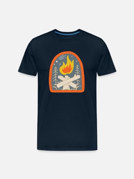 Bonfire - Men's Premium Organic T-Shirt - deep navy