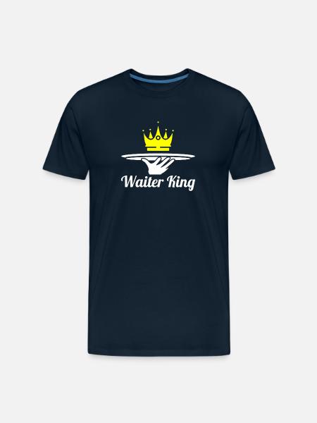 Waiter Waitress King - Men's Premium Organic T-Shirt - deep navy