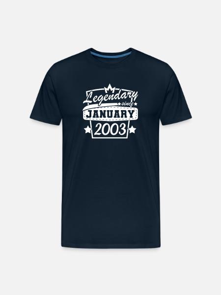 January 2003 - Men's Premium Organic T-Shirt - deep navy