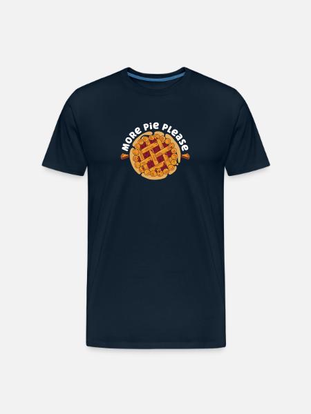 Thanksgiving Pie - Men's Premium Organic T-Shirt - deep navy