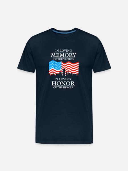 911 in loving memory - Men's Premium Organic T-Shirt - deep navy