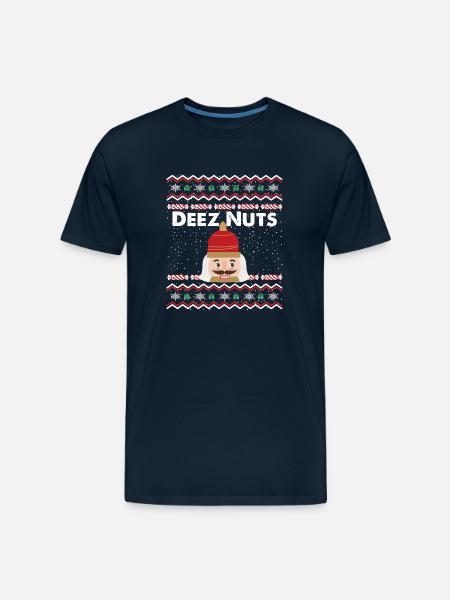 Deez Nuts Nutcracker - Men's Premium Organic T-Shirt - deep navy