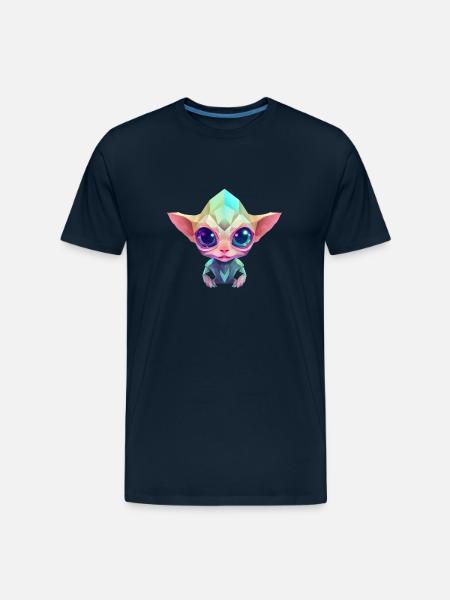 Polygon Alien - Men's Premium Organic T-Shirt - deep navy